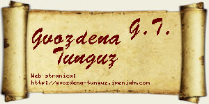 Gvozdena Tunguz vizit kartica